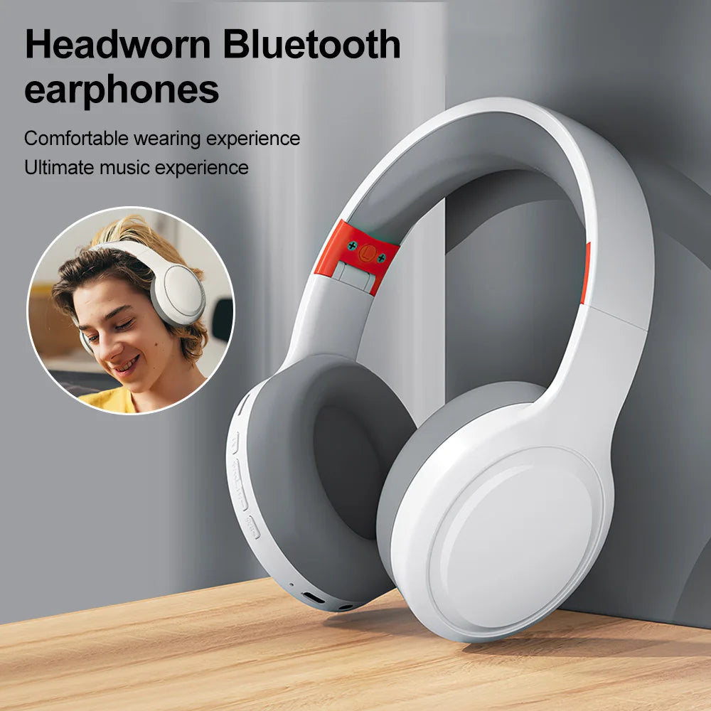 Wireless Bluetooth Headphones Noise Cancelling HIFI Stereo Sound Foldable Over Ear Headsets with Mic for IPhone Huawei XiaoMi