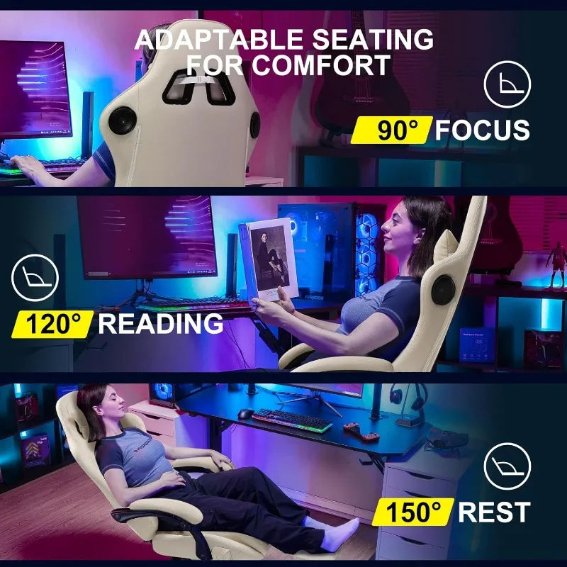 Computer Chair with Footrest