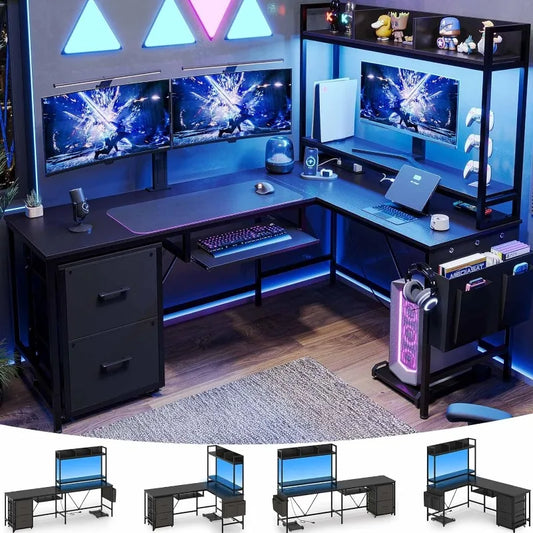 L Shaped Gaming Desk 67"